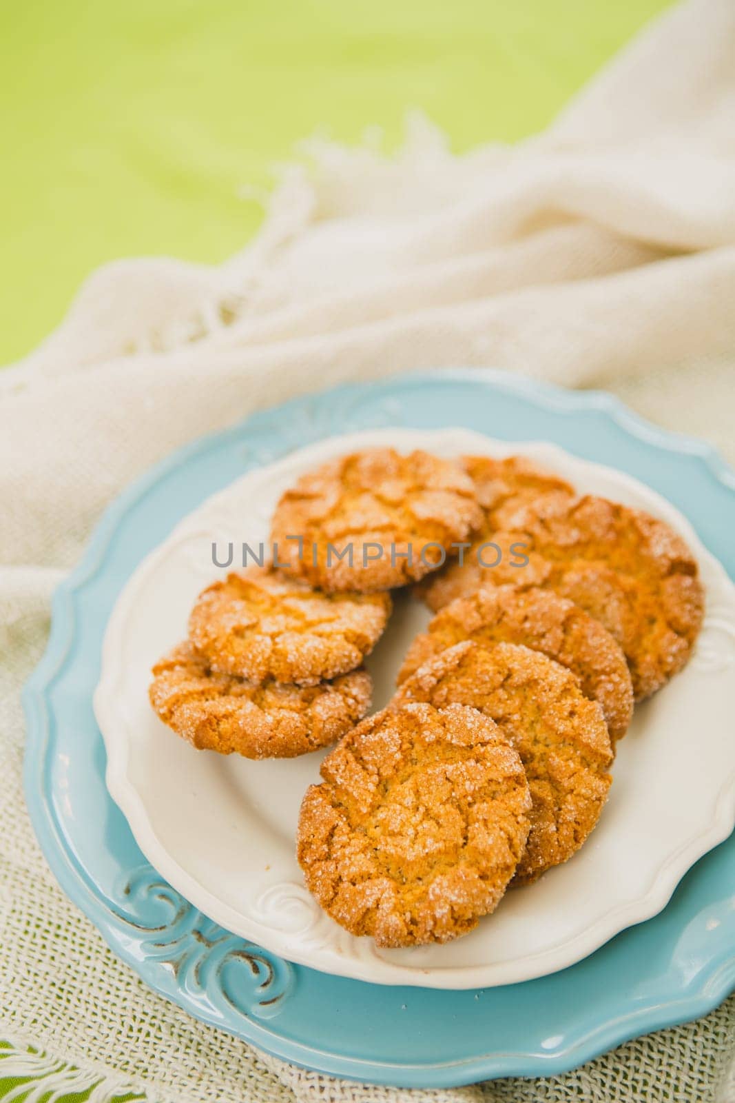 Oatmeal Cookies with Warm Fall Colors. selective focus