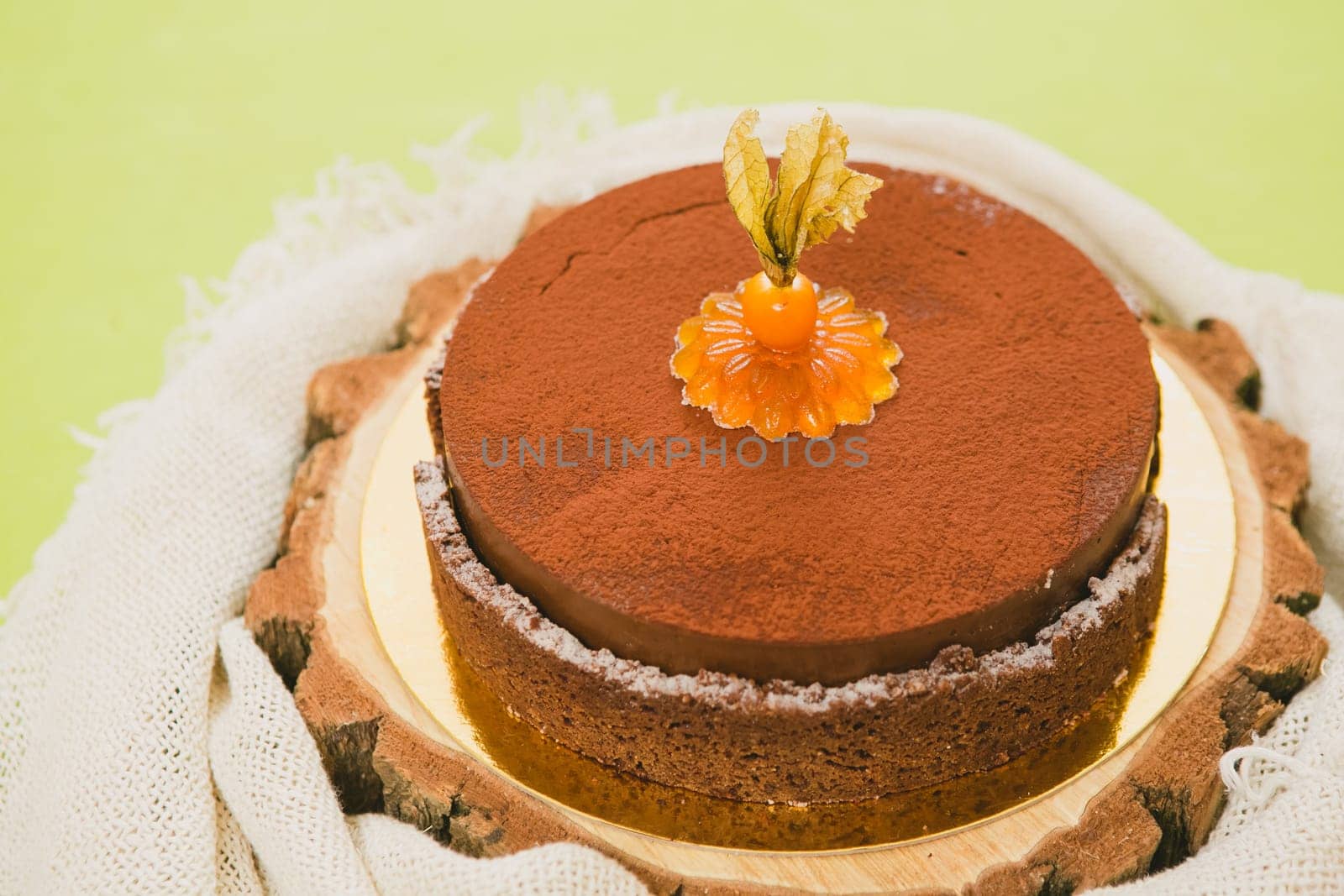 Sweet buffet delicious homemade vegan cake. Warm color. Selective focus.