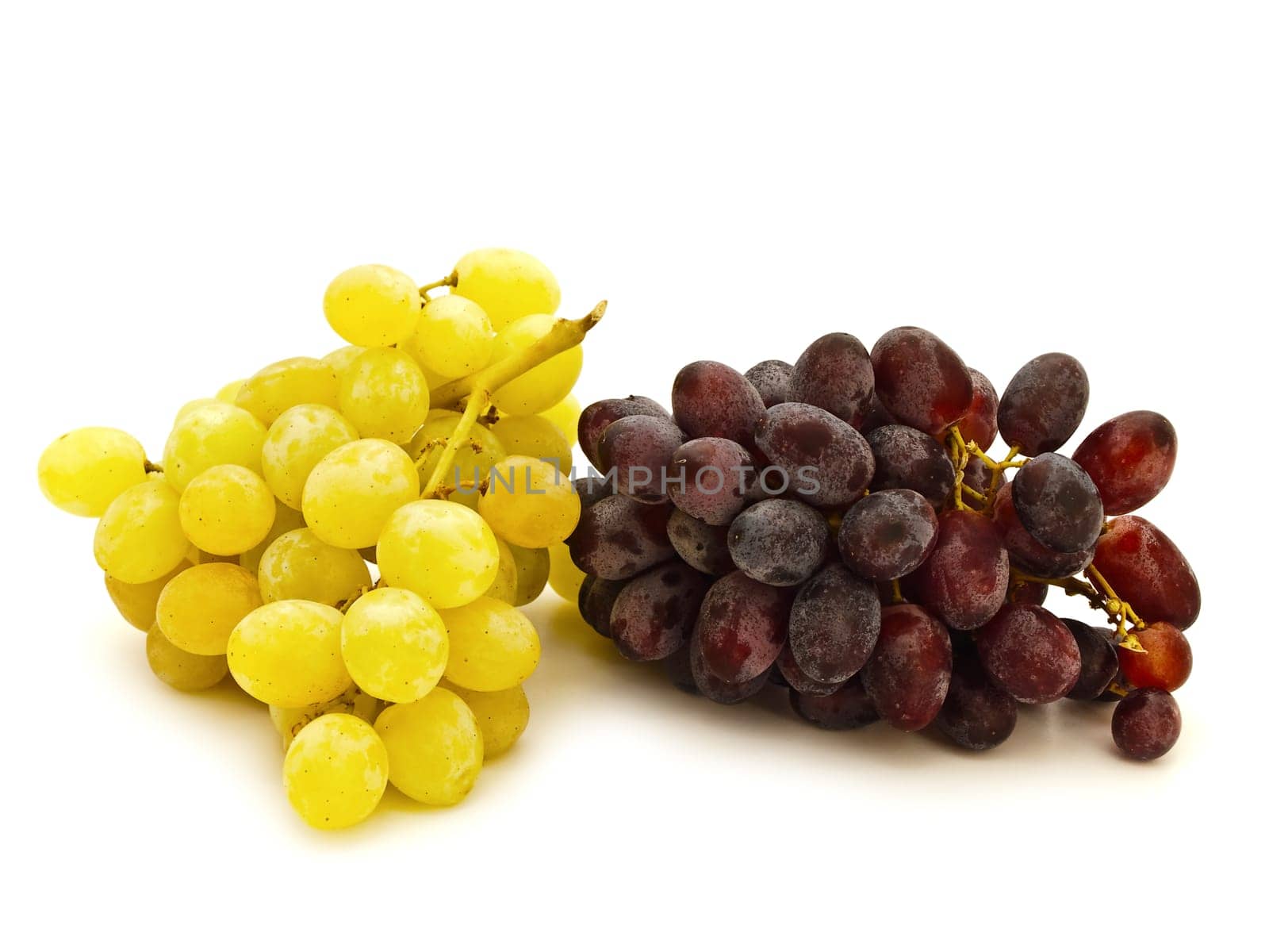 Photo Of The Green And Red Grape Against The White Background