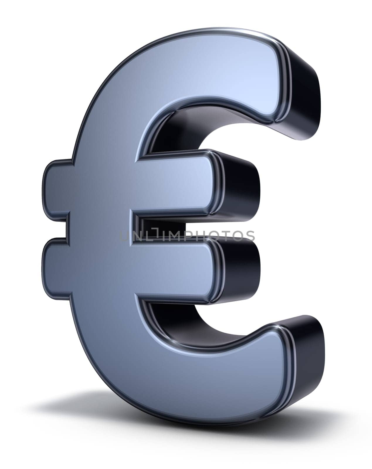 eurosymbol on white background - 3d rendering