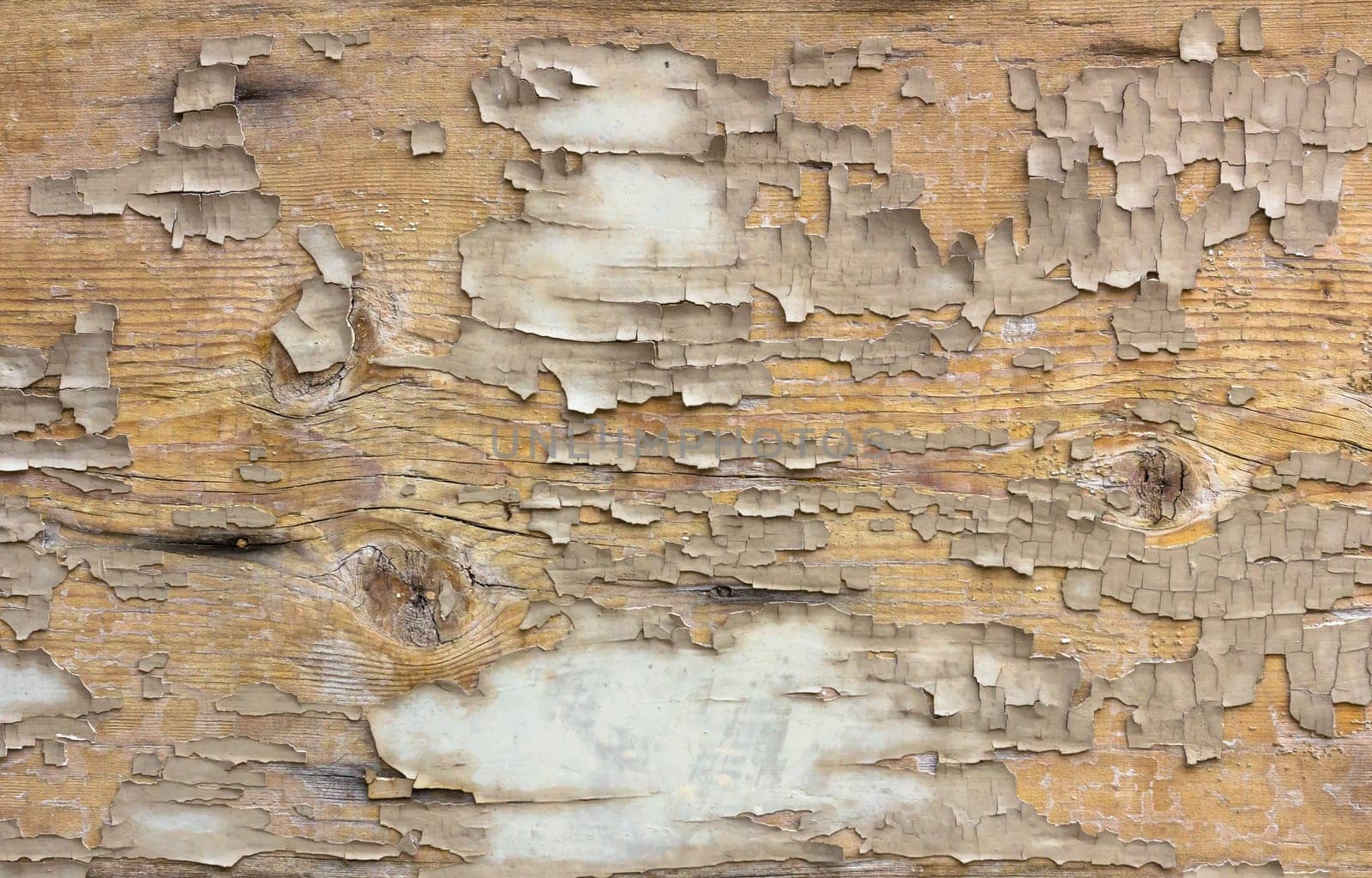 Background of old board with peeling paint