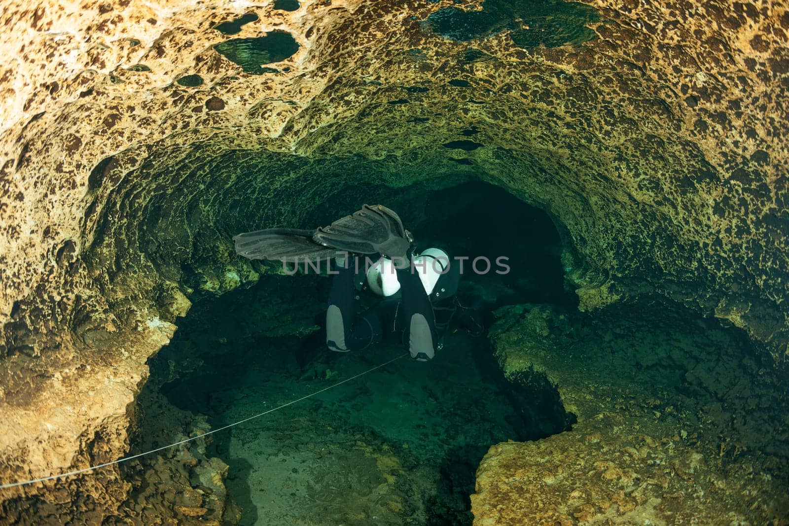 divers underwater caves diving Ginnie Springs Florida USA
