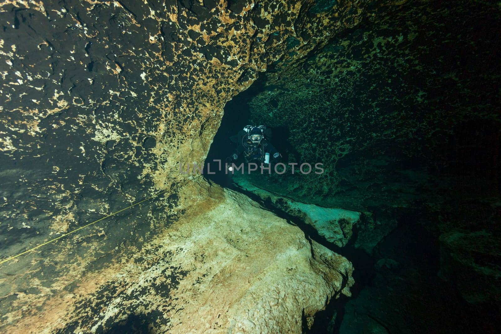 divers underwater caves diving Ginnie Springs Florida USA