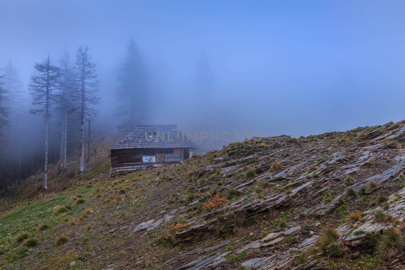 mountain landscape in the Cozia Mountains, Romania
