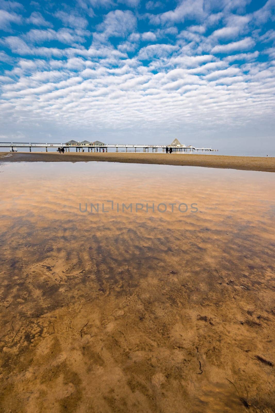 The pier of Heringsdorf on the island of Usedom on the Baltic Sea.
