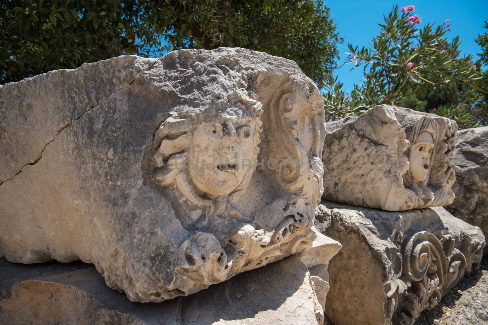 Photo of ancient theatre in Myra ancient city of Antalya in Turkey.