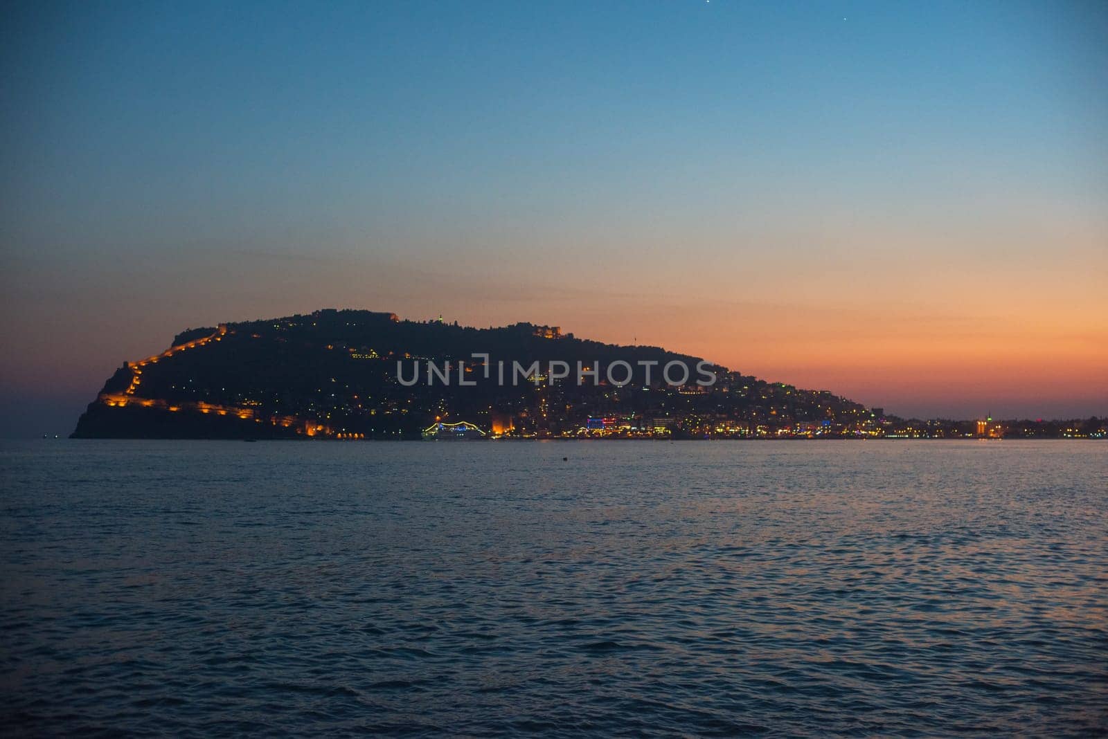 Evening at Alanya coast, Turkey