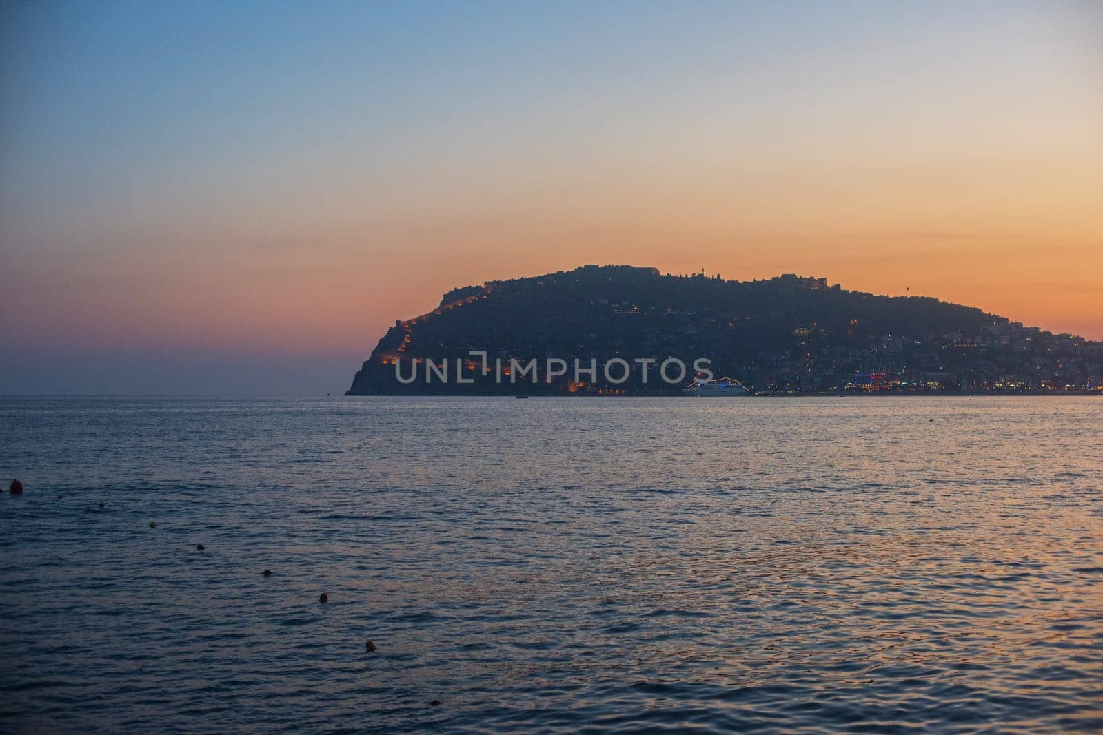 Evening at Alanya coast, Turkey