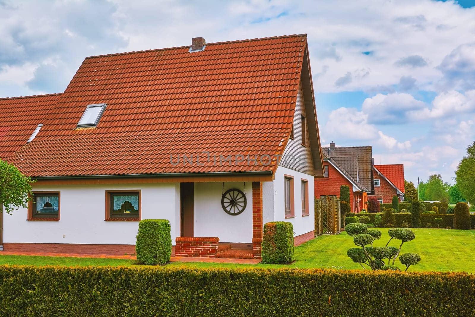 Row of Houses in Small City of Germany