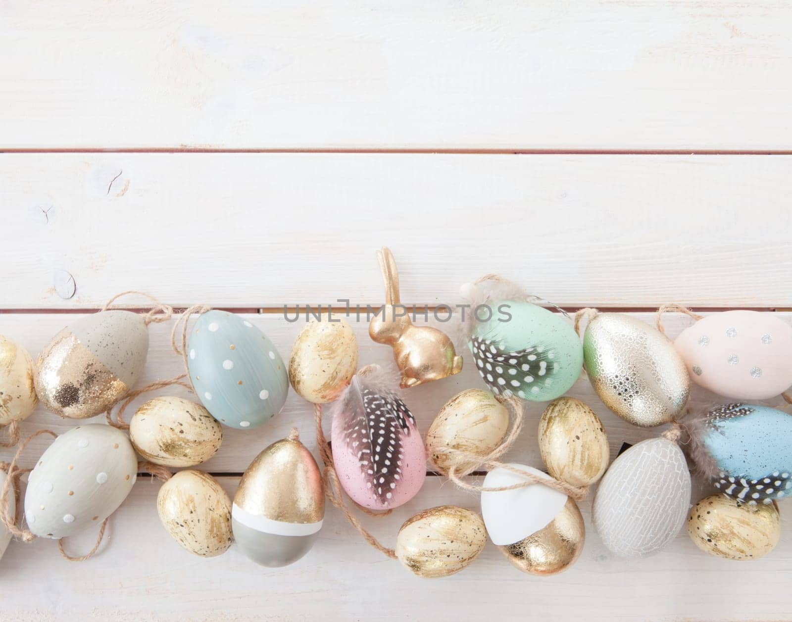Colorful decoration for Easter with background and text space