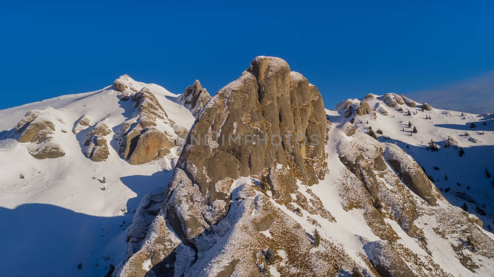 mountain top in winter, Ciucas Mountains, Romania