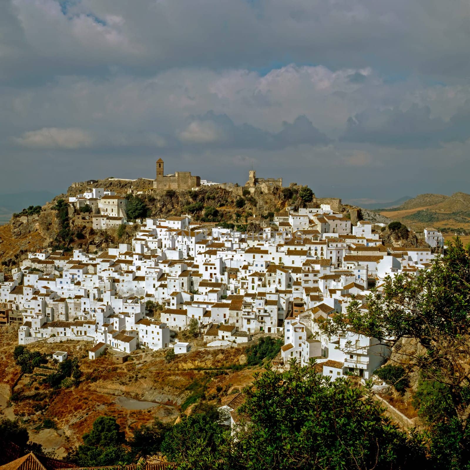 View of village Casares in Spain