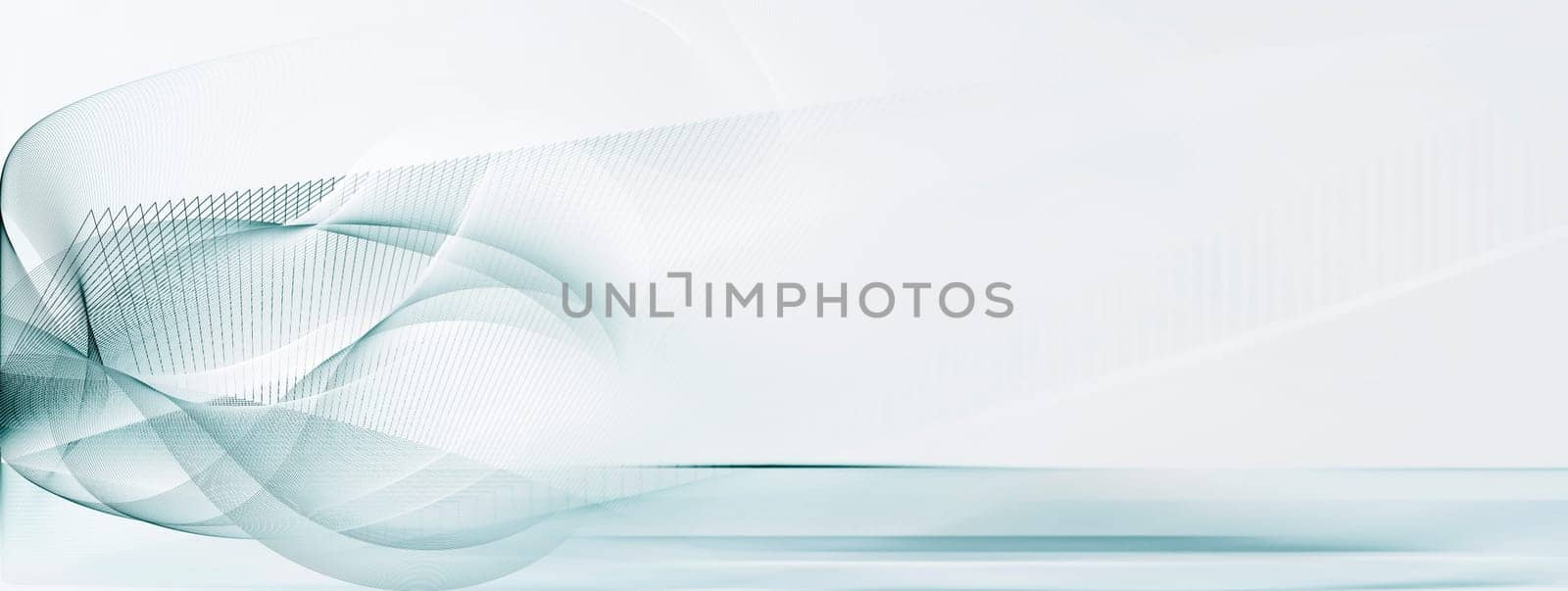 abstract line network in predominantly blue-,green-blue- and blue-gray color on a white background. Lines,movement,concept,force,symbol,dynamics,net.