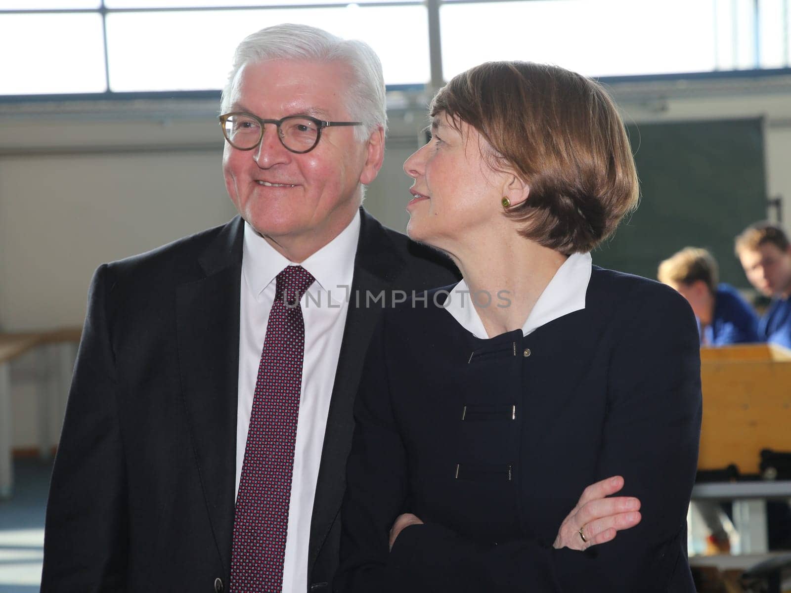 Federal President Dr. Frank-Walter Steinmeier with his wife Elke Büdenbender during their inaugural visit to Wolmirstedt on 14.02.2018