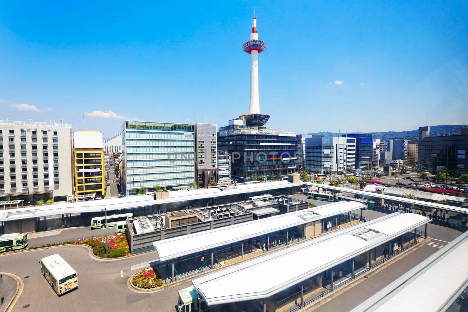 Kyoto, Japan cityscape at Kyoto Tower.