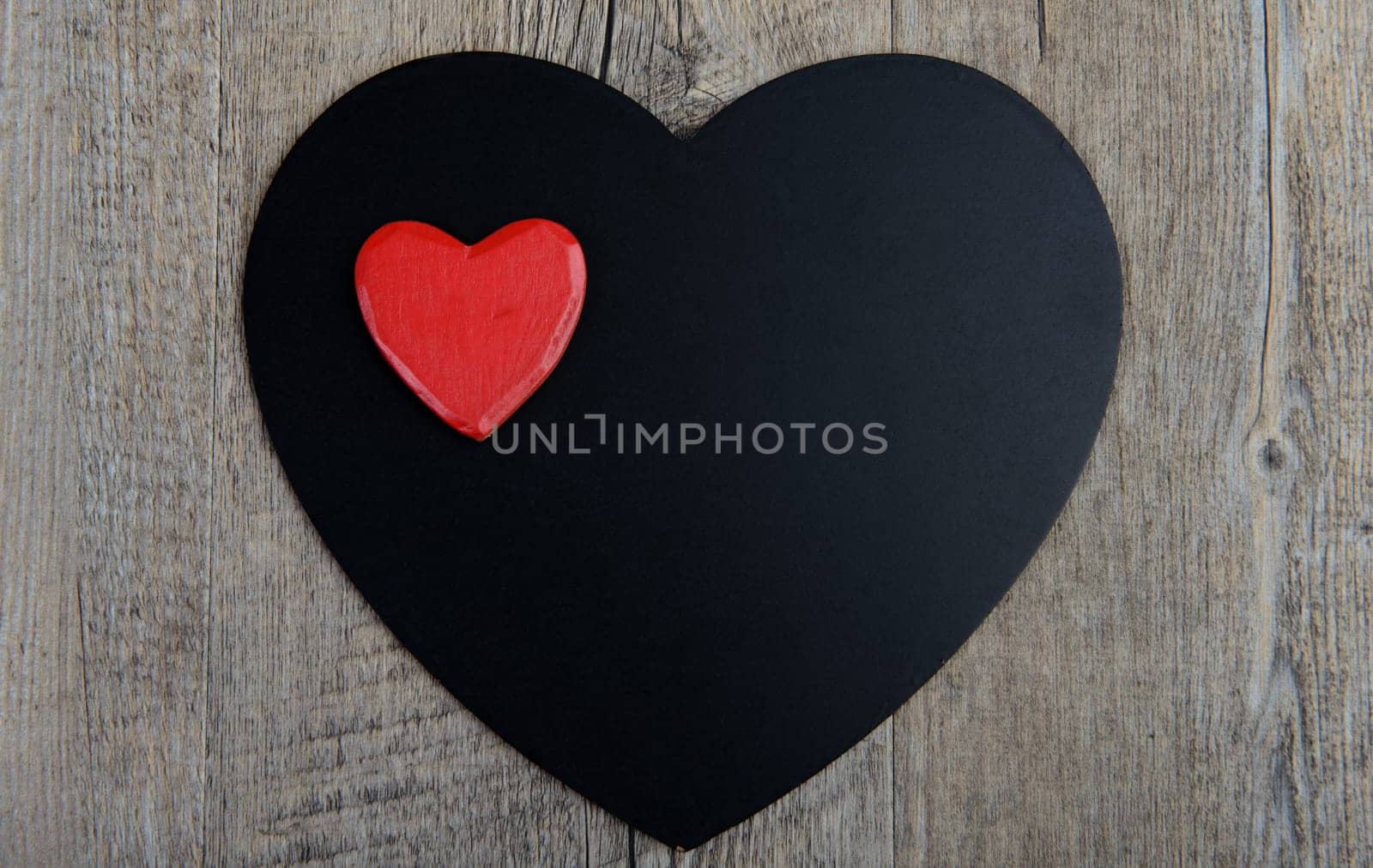 black and red hearts for Valentine's Day