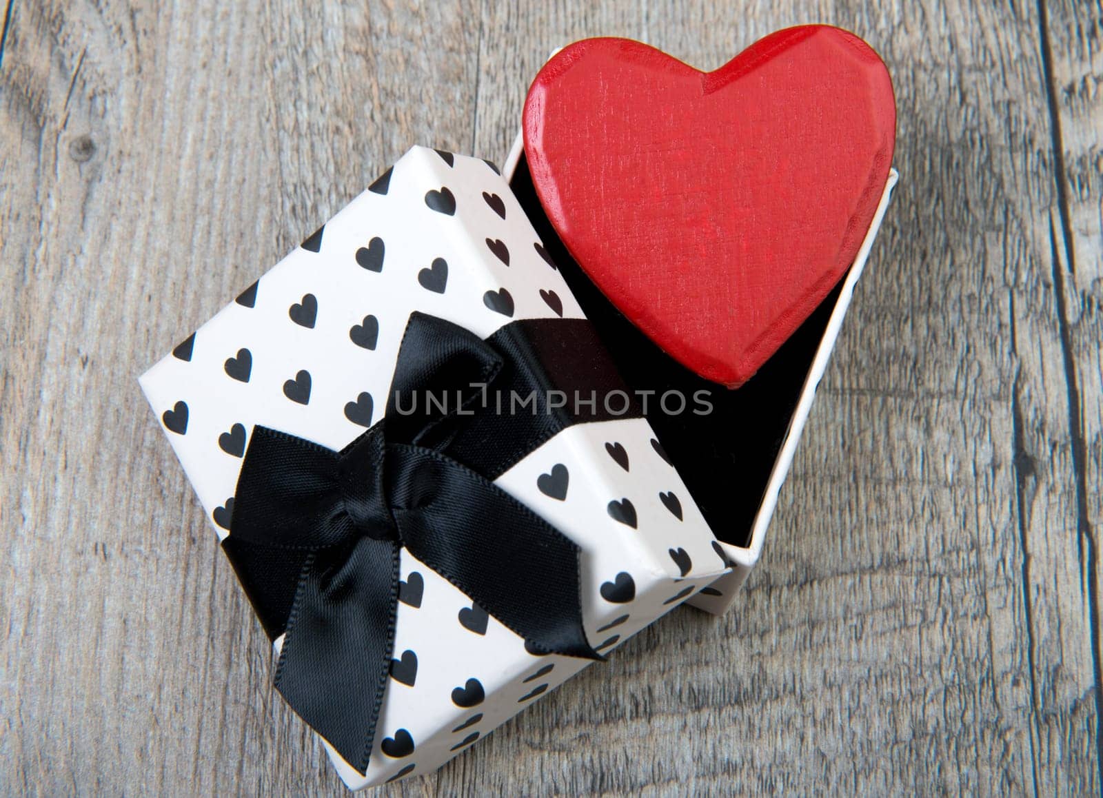 heart and a gift for Valentine's Day