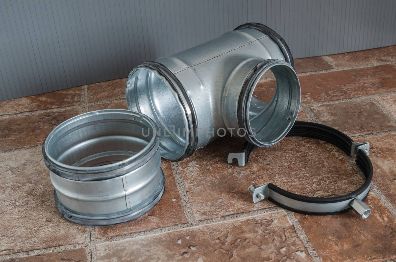 Details of installation Ventilation system, close up
