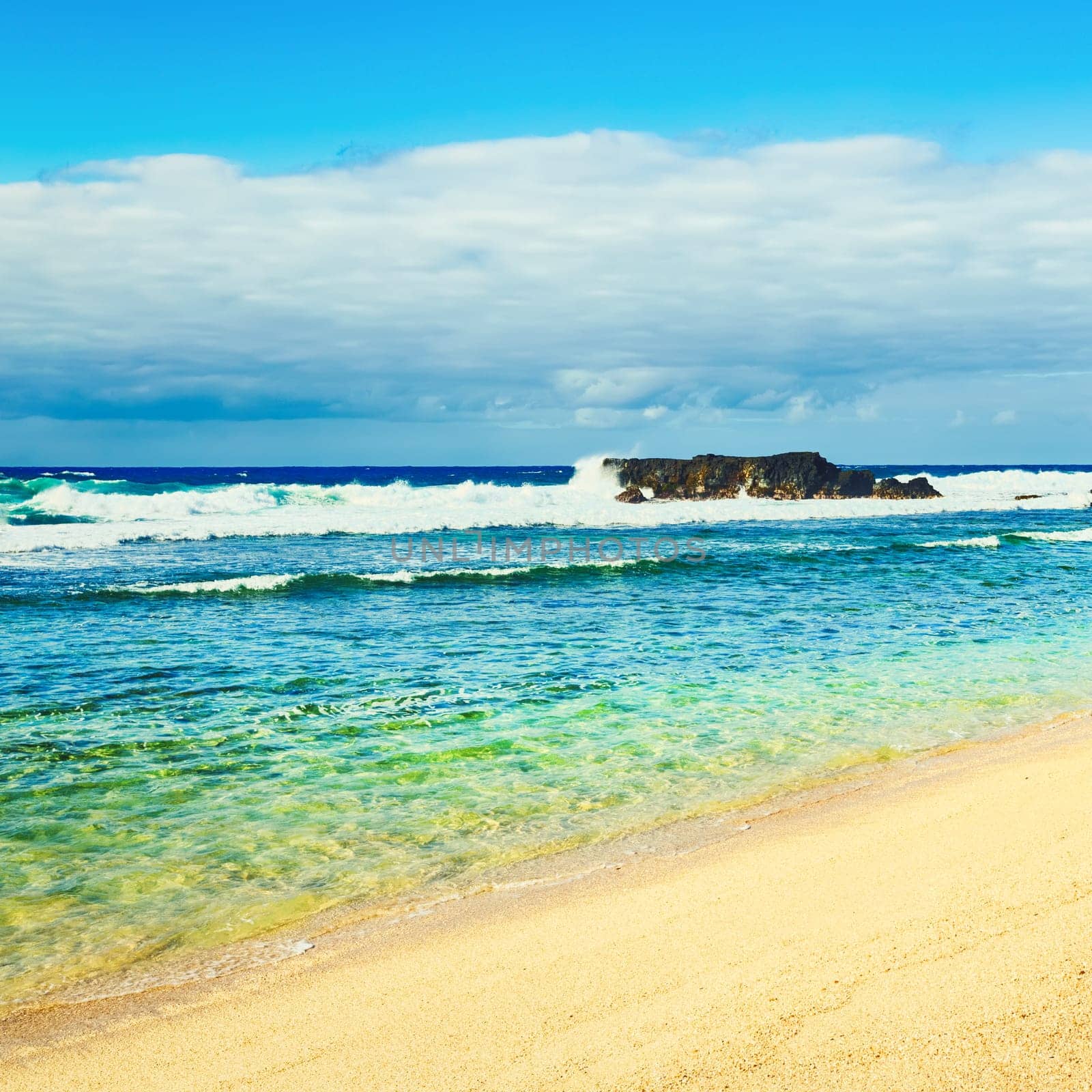 Amazing Gris-Gris beach at day time. Mauritius.