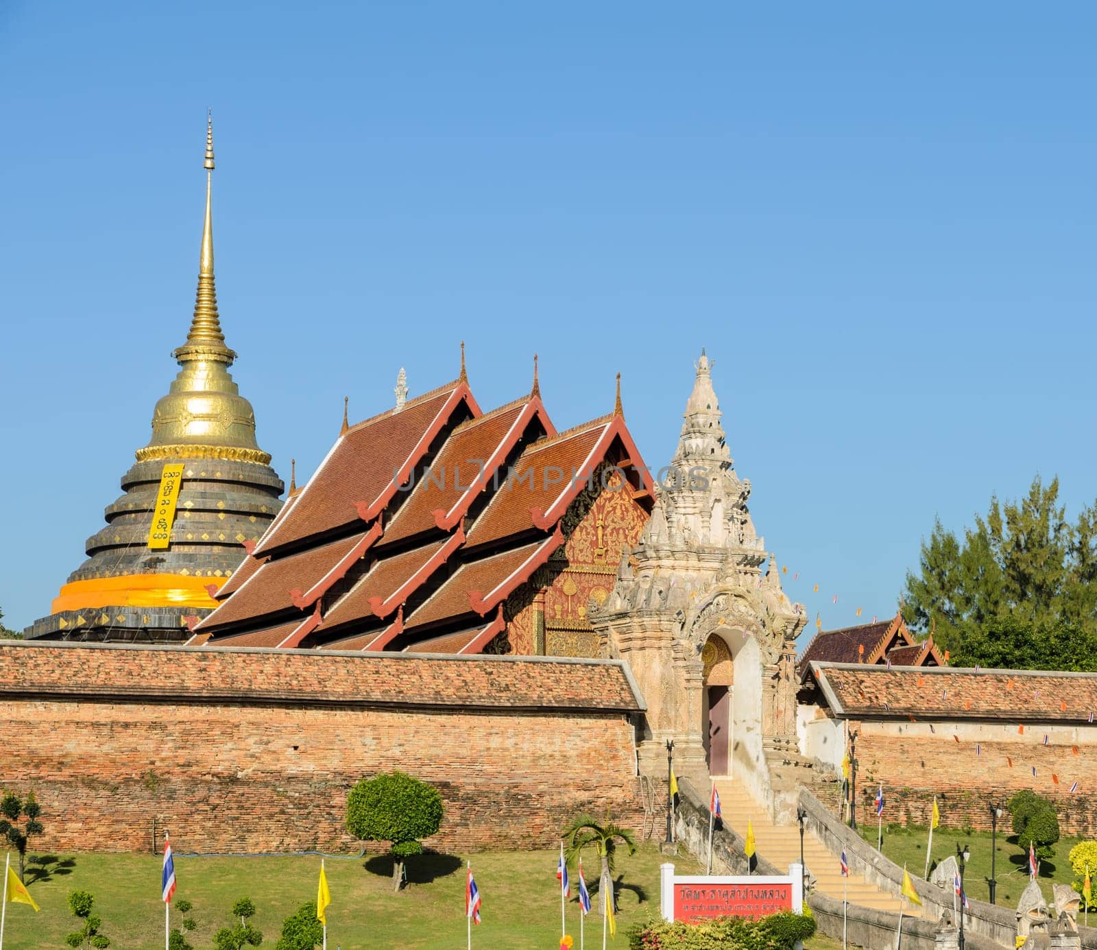 Ancient temple of Wat Phra That Lampang Luang in Lampang,Thailand