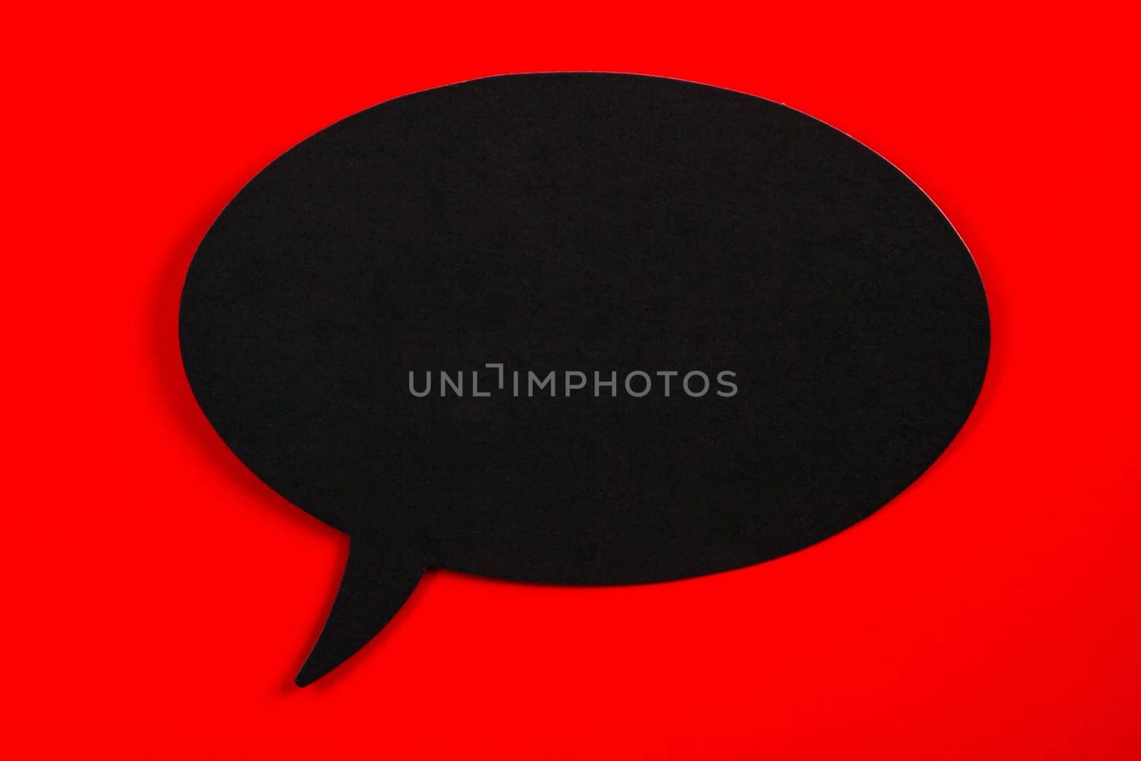 Empty speech bubble on red background