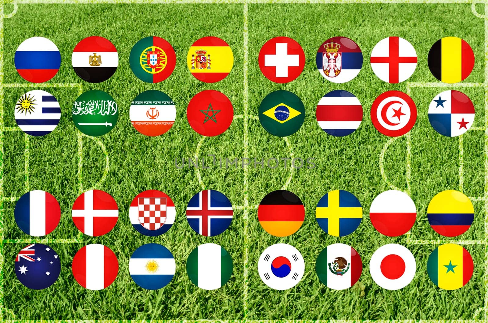 Football championship in 2018 year. All countries