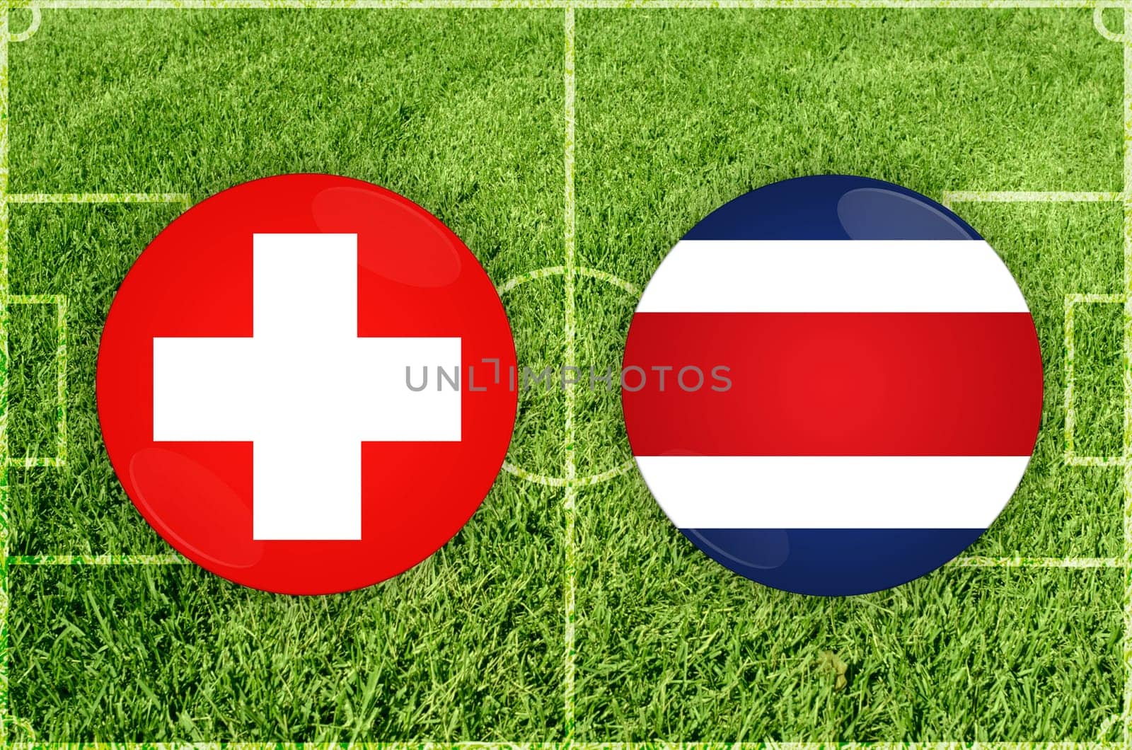Illustration for Football match Switzerland vs Costa Rica