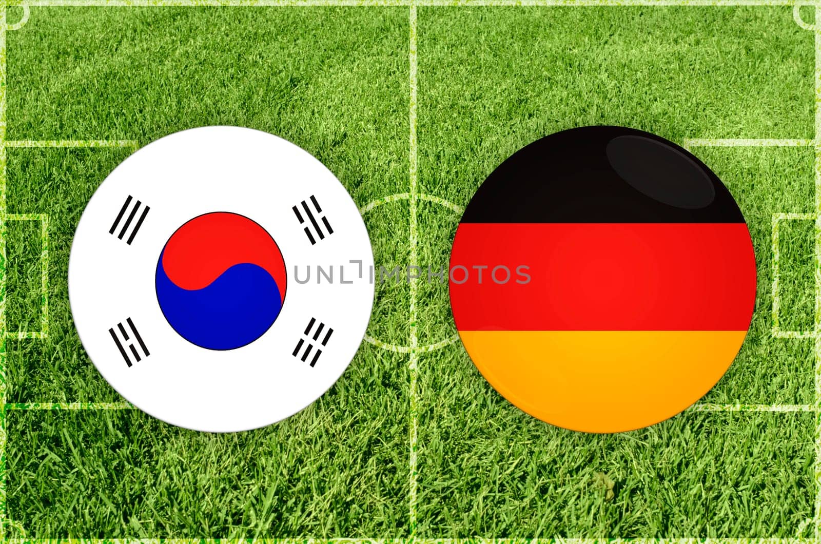 Illustration for Football match South Korea vs Germany