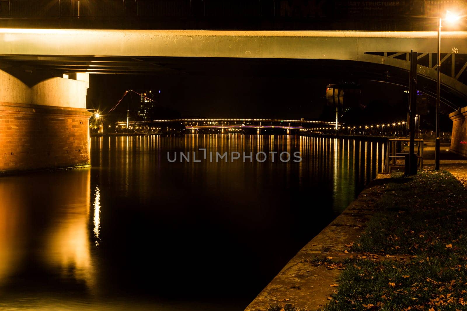 View of Frankfurt am Main at night