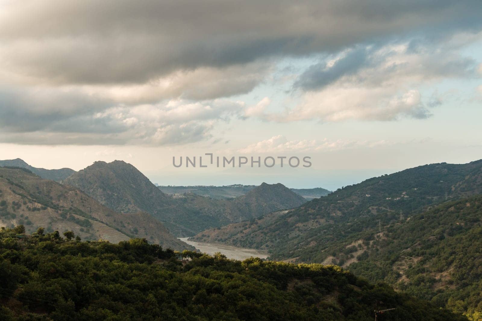 Aeolian Islands nebrodi views from the mountains in Sicily