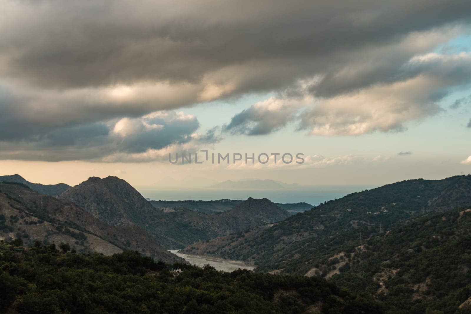 Aeolian Islands nebrodi views from the mountains in Sicily