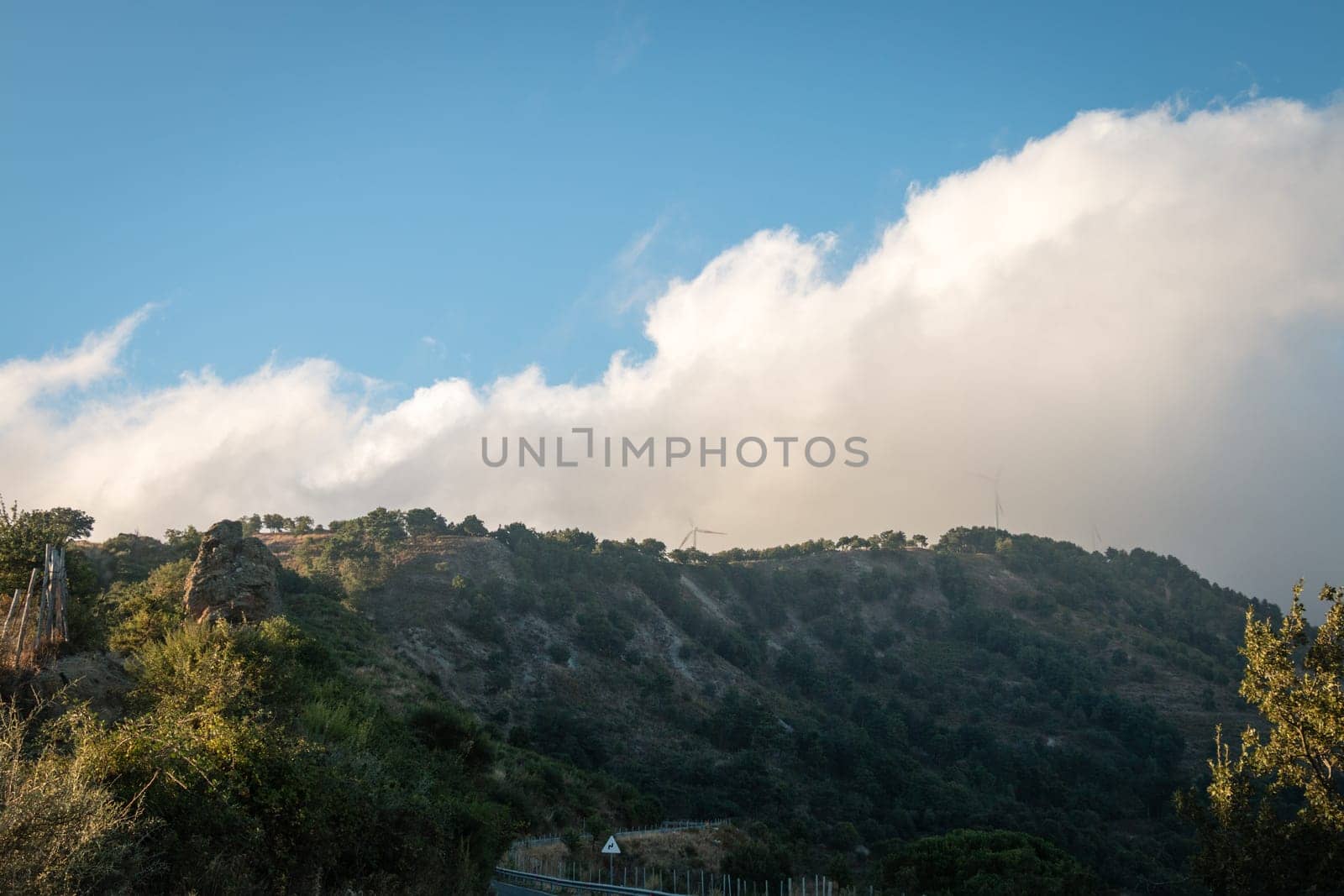 Wind generators in nebrodi mountain Sicily