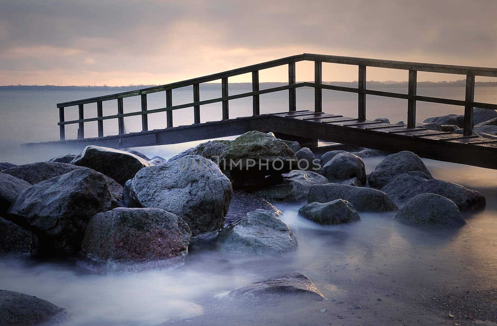Bathing jetty,land time exposure