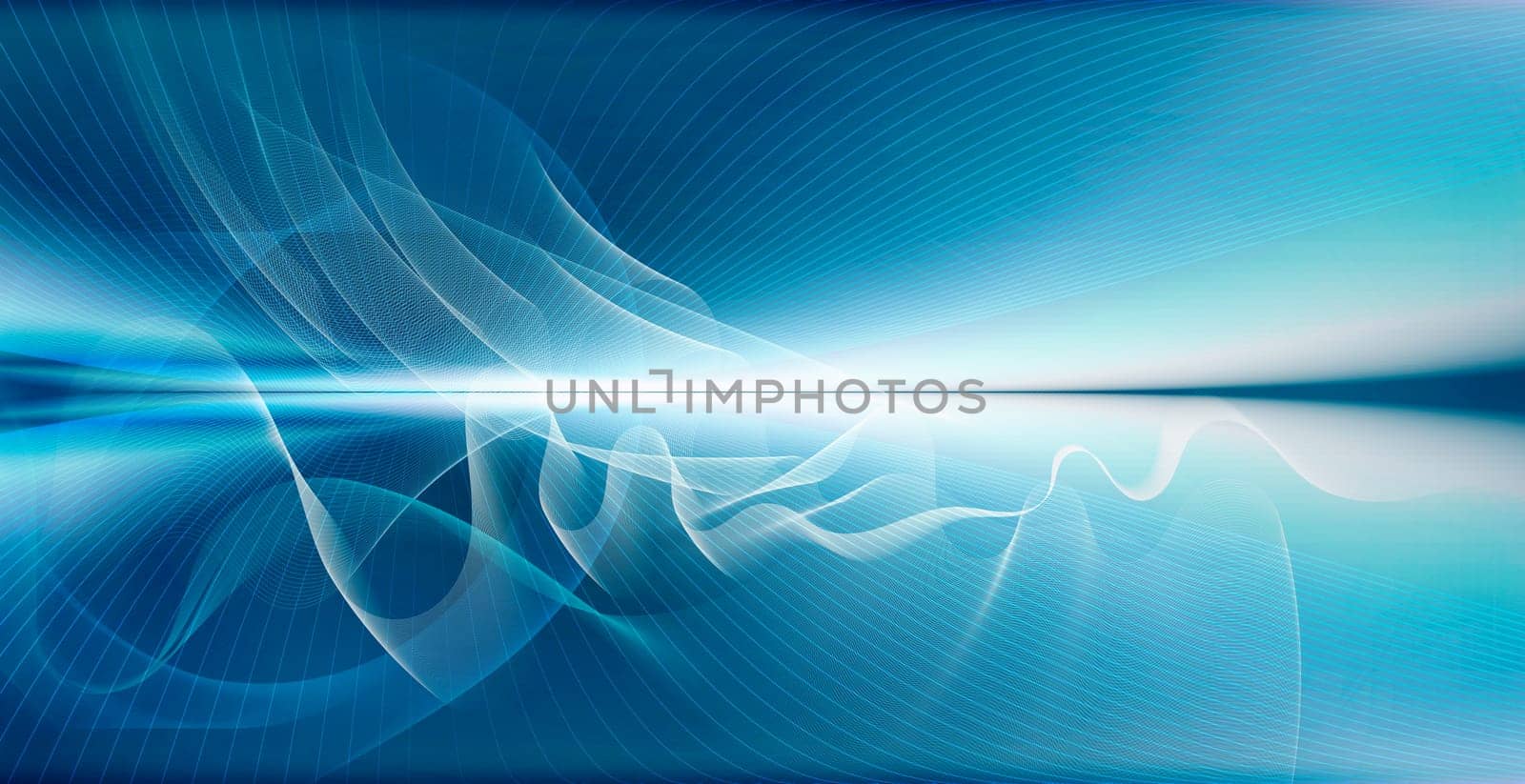 abstract line mesh on background structure with horizon line. Waves,lines,space,movement,creativity,symbol,dynamics,net,computer,technology,banner,concept.