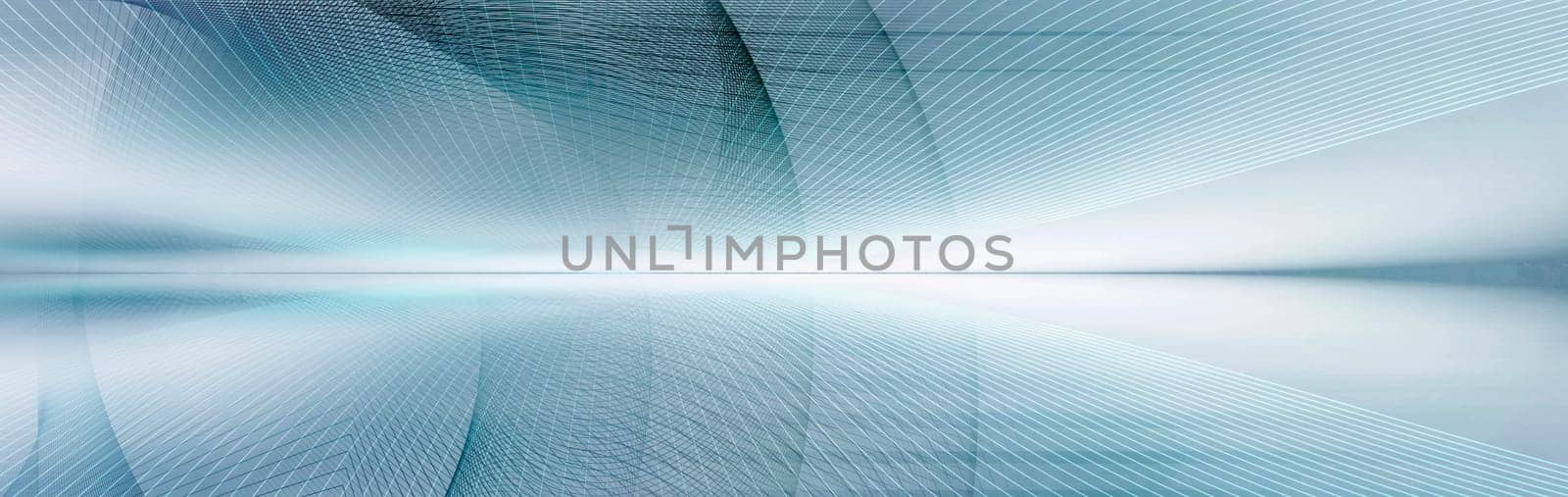abstract line mesh on background structure with horizon line. Waves,lines,space,movement,creativity,symbol,dynamics,net,computer,technology,banner,concept.