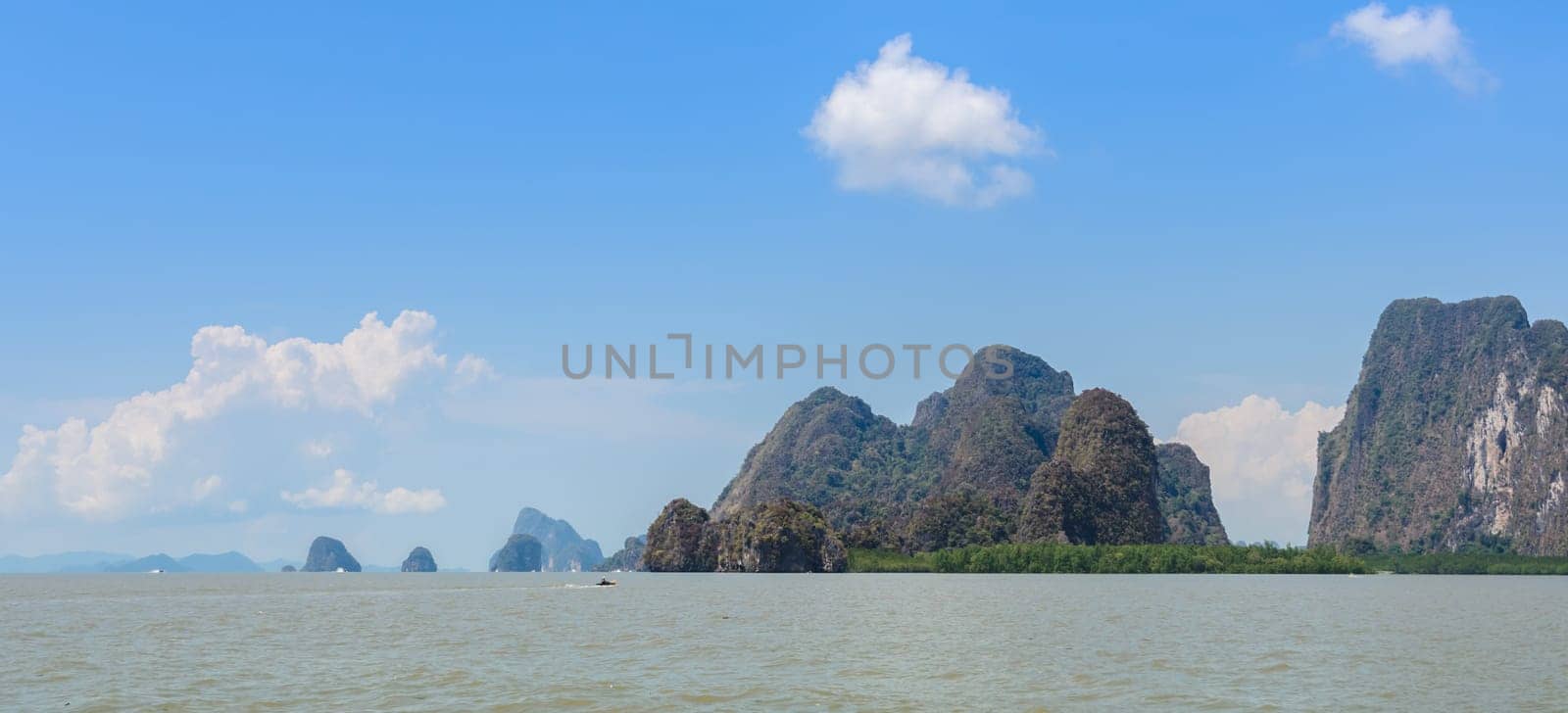 Landscapes of limestone island in Phang Nga Bay National Park, Thailand