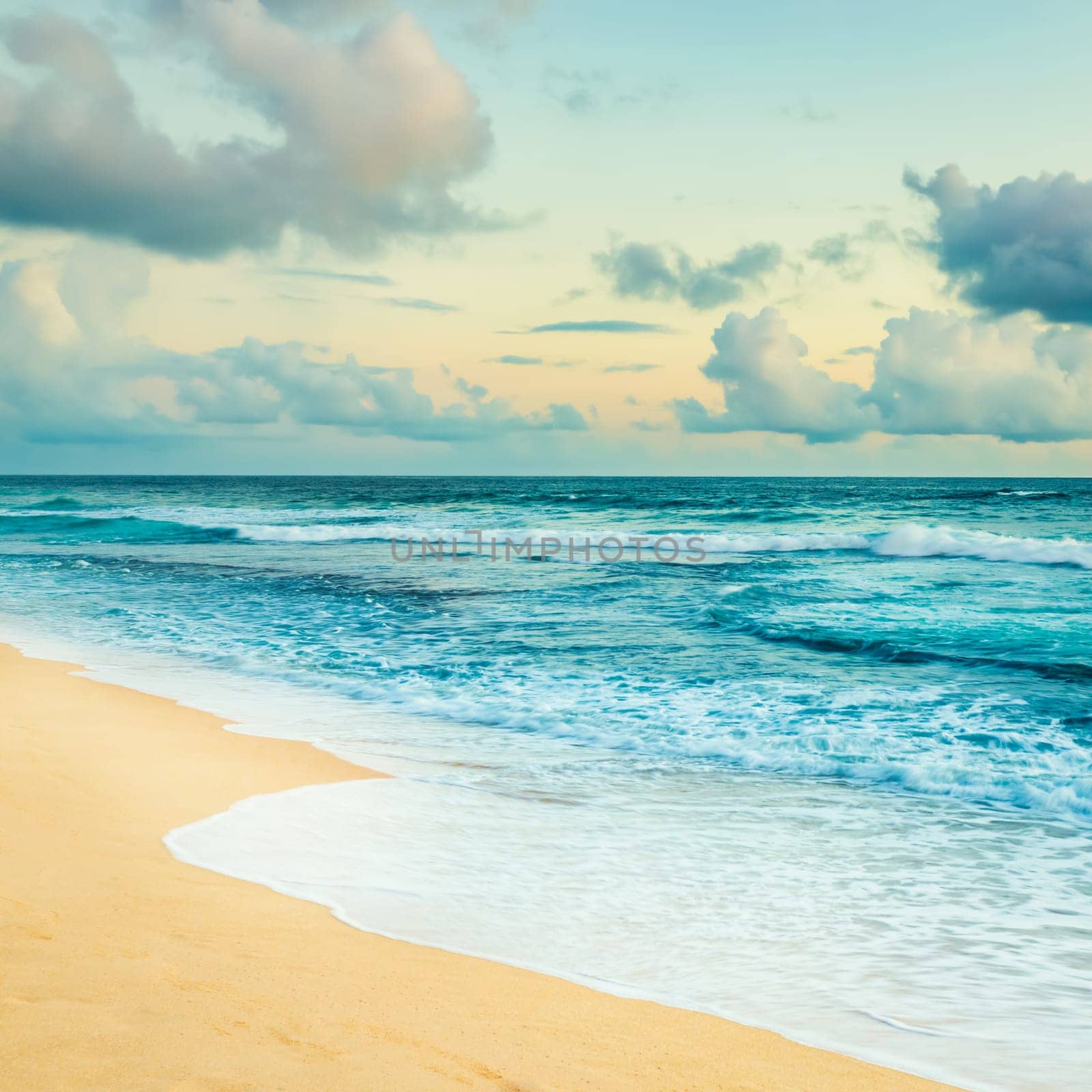 Sunset over the sea. Sri Lanka