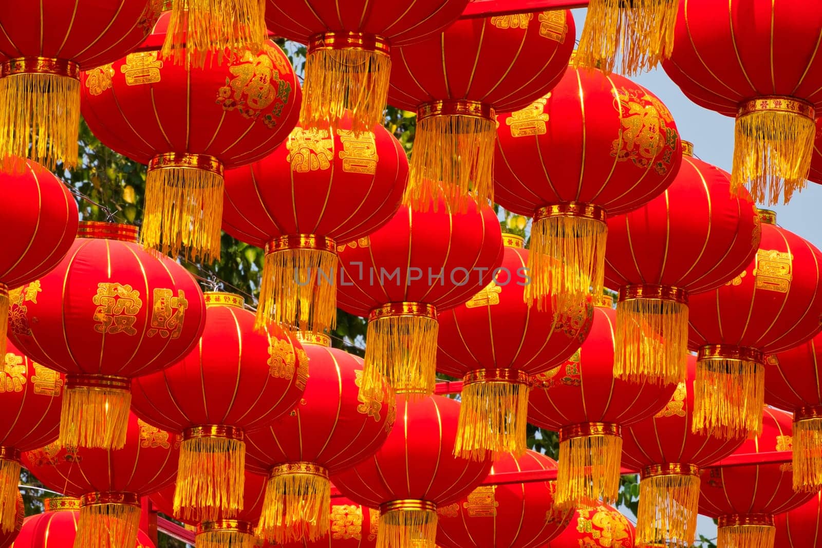 Chinese lanterns,red decorative paper lanterns for the Chinese New Year