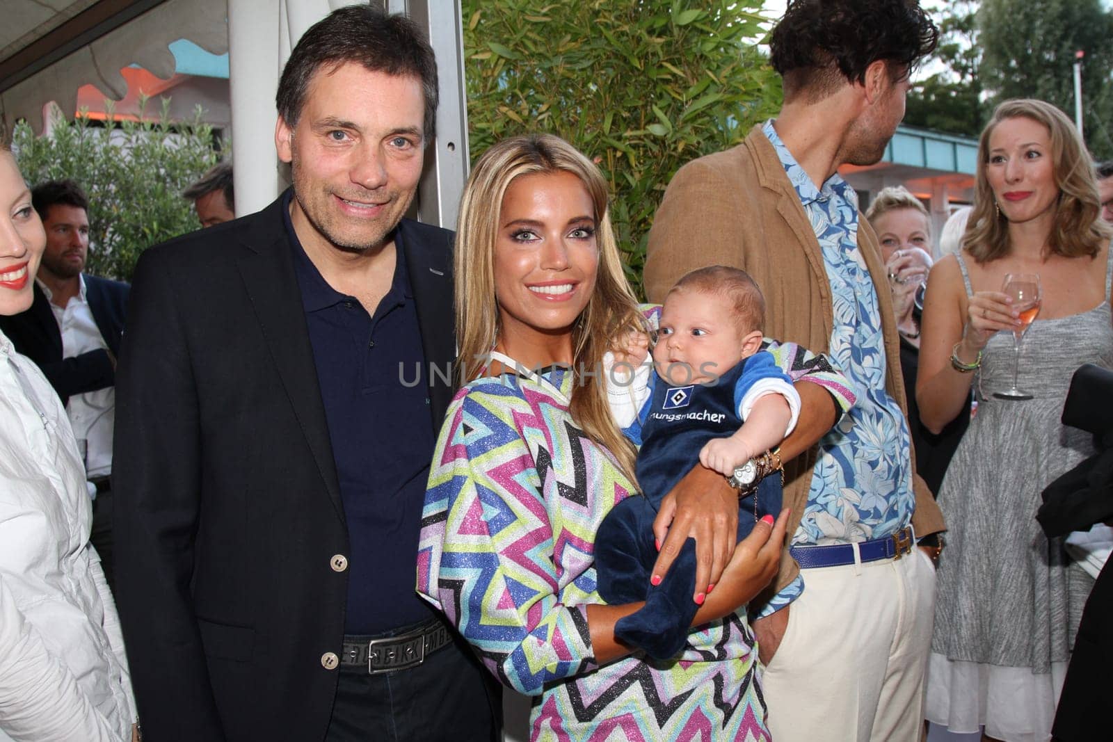 Sylvie Meis with baby Alexander Lucien Rienau,David Rienau Andre Borchers,at the RTL Summer Party in Hamburg / Archive photos