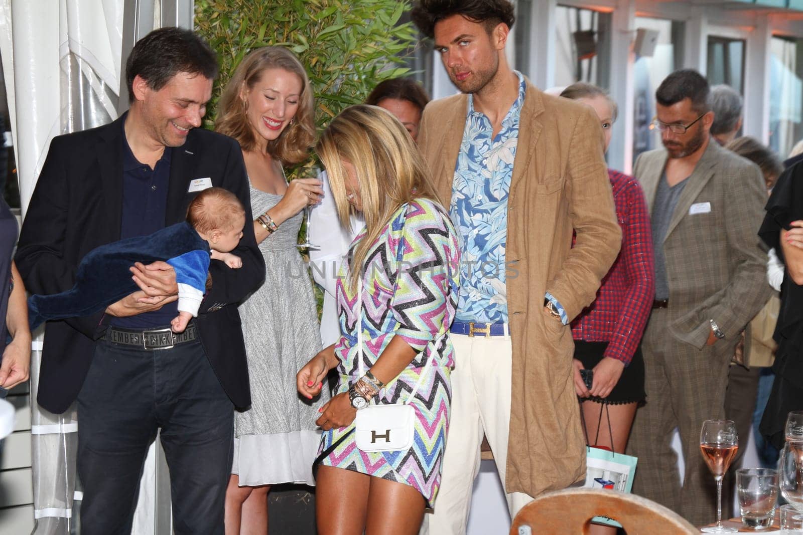 Sylvie Meis with baby Alexander Lucien Rienau and David Rienau,Andre Borchers,at the RTL Summer Festival in Hamburg / Archive photos