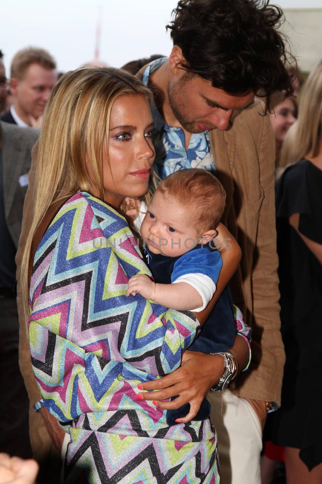 Sylvie Meis with baby Alexander Lucien Rienau and Andre Borchers at the RTL Summer Festival in Hamburg / Archive photos