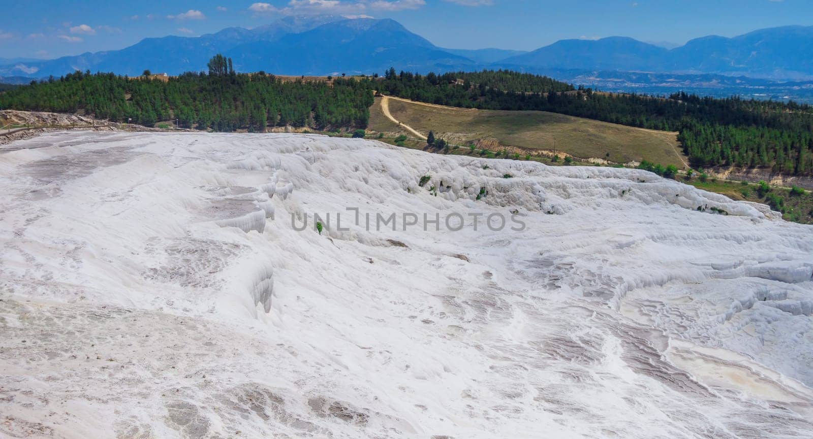 View of the calcareous minerals in Pamukkale