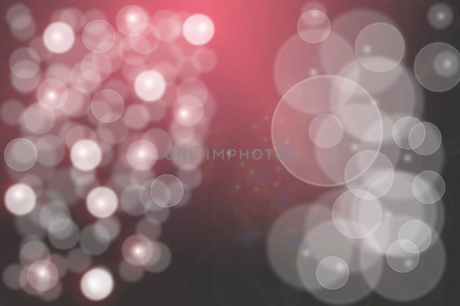 Bokeh rose on white exposed background