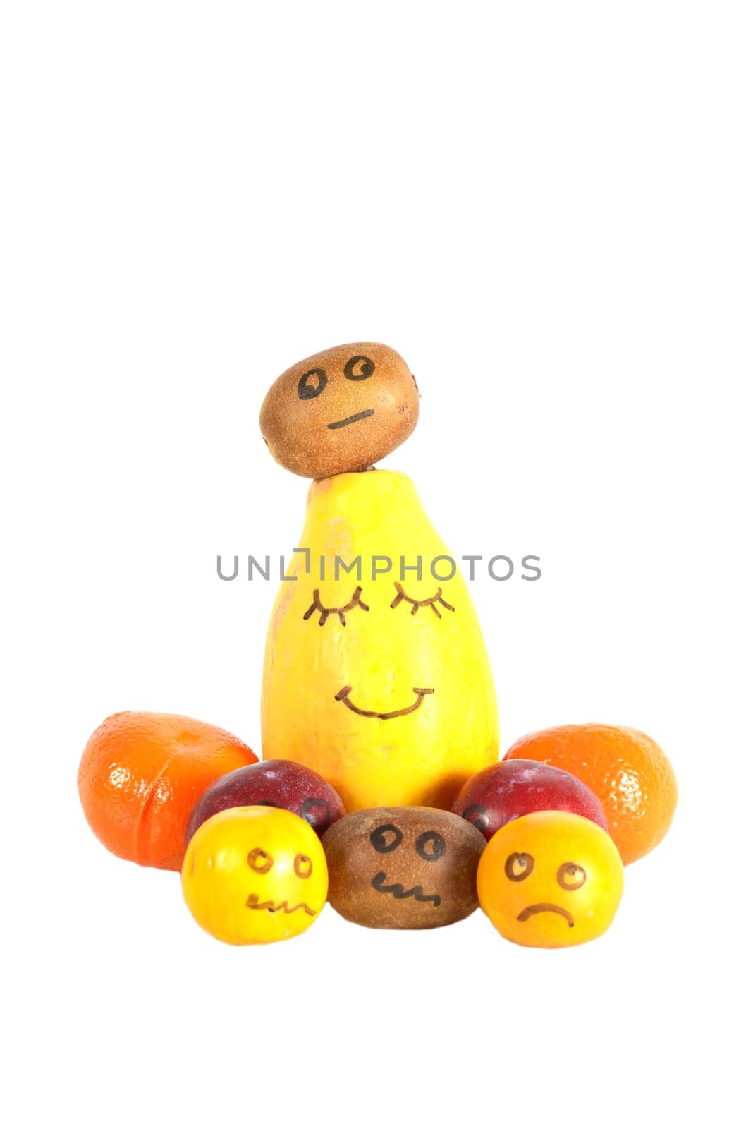 fruits with emojis