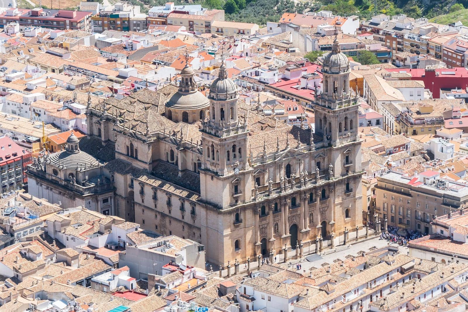 Jaen Asuncion Cathedral view from Santa Catalina cross point view, Sapin