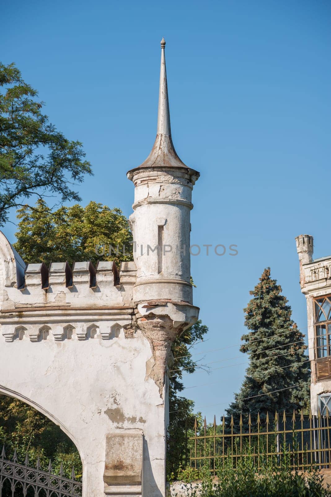 A turret in an ancient manor in ukraine