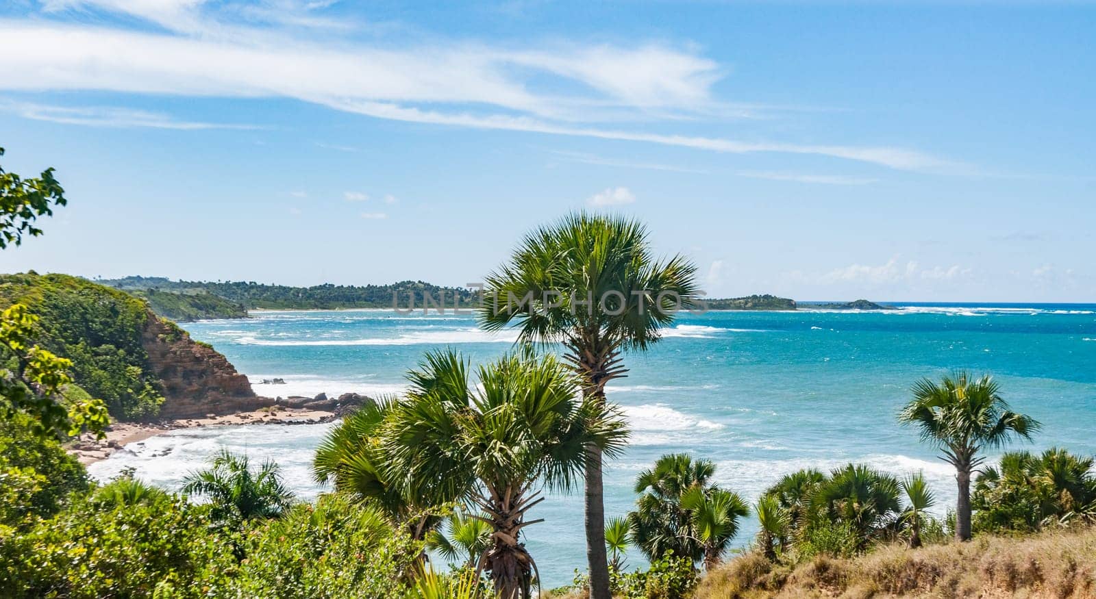 ocean sea in dominican republic in caribbean