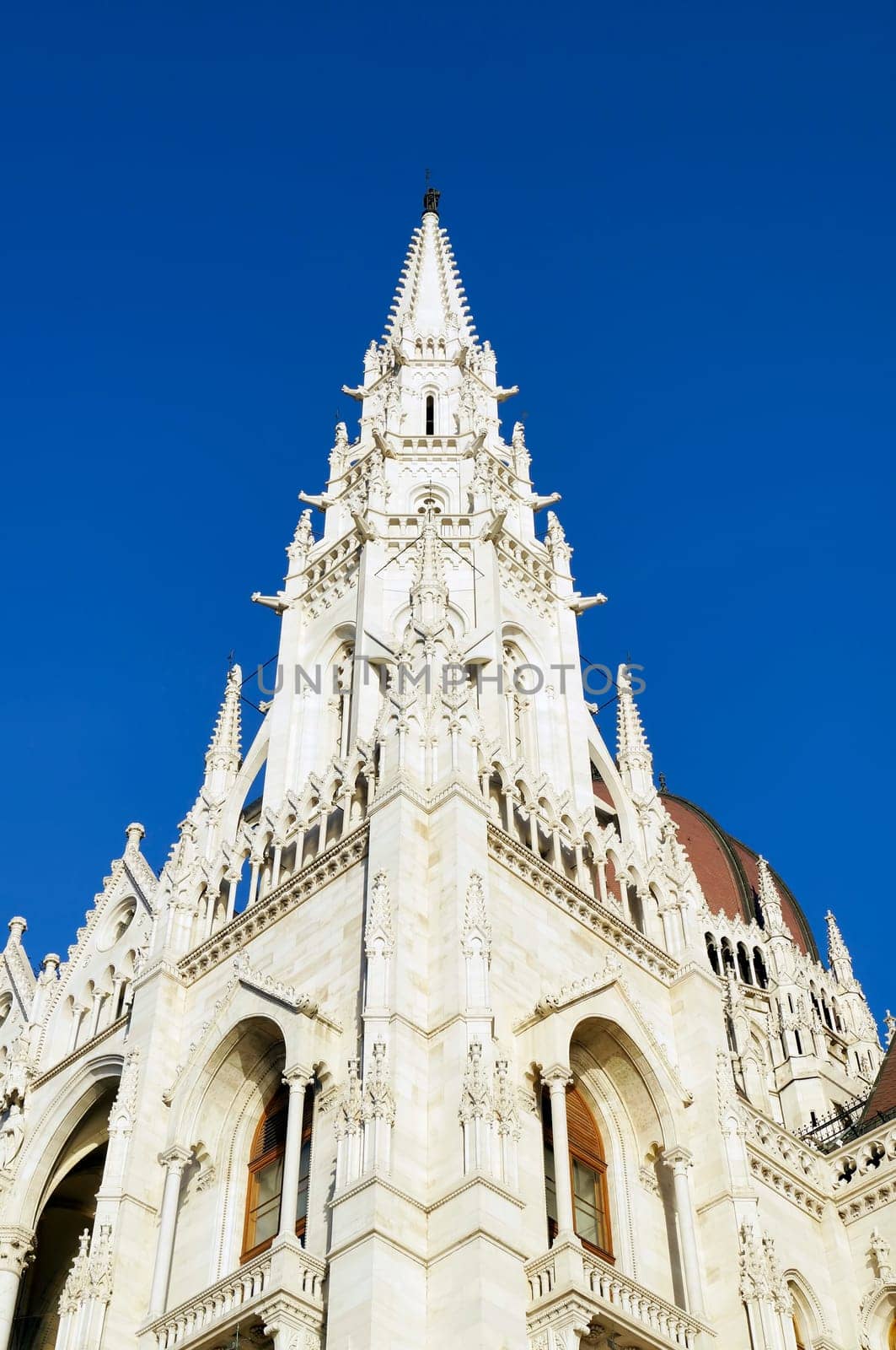 Details of the Hungarian Parliament building in Budapest