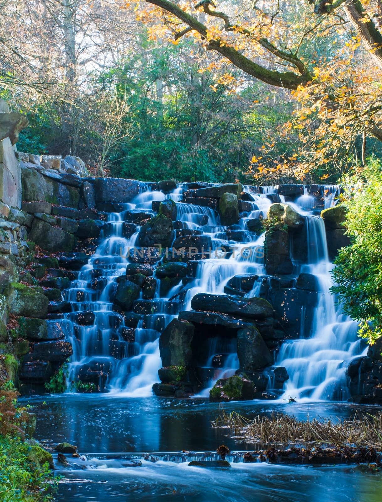 Wet stones - Virginia Waters waterfall