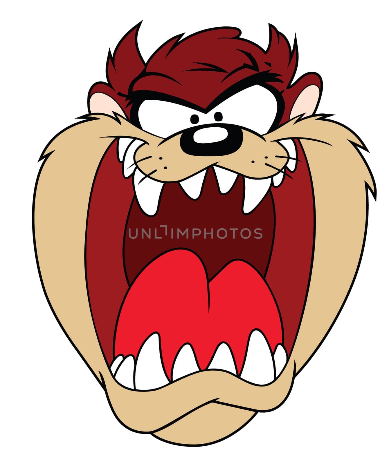 taz tasmanian devil illustration cartoon open mouth